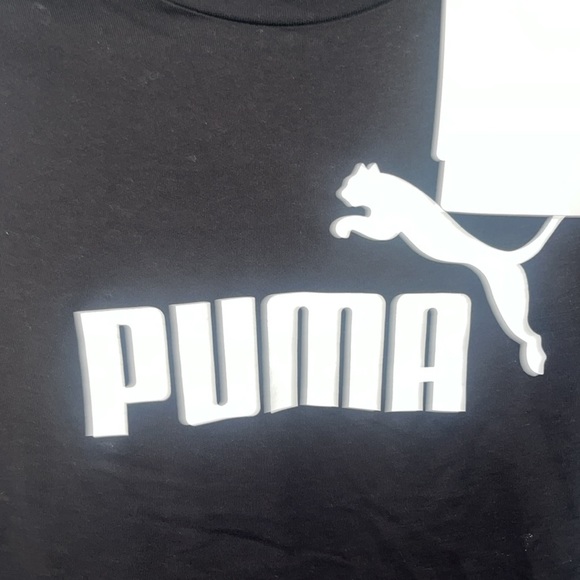 New Puma Women’s Regular Fit Logo Tee Black - Picture 5 of 7